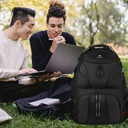 1pc Extra Large 17-Inch Laptop Backpack for Men and Women - Anti-Theft, Water Resistant, TSA Compliant, USB Port, Adjustable Shoulder Straps, Multiple Utility Pockets, Durable Polyester Fabric, Perfect for Travel, College, Business, and Outdoor Activities