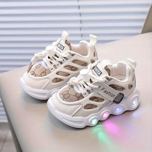 Kids' Trendy LED Light Up Chunky Sneakers - Comfy, Non-Slip, Soft Sole, Breathable, Casual Shoes for Outdoor Activities, School, and Daily Wear