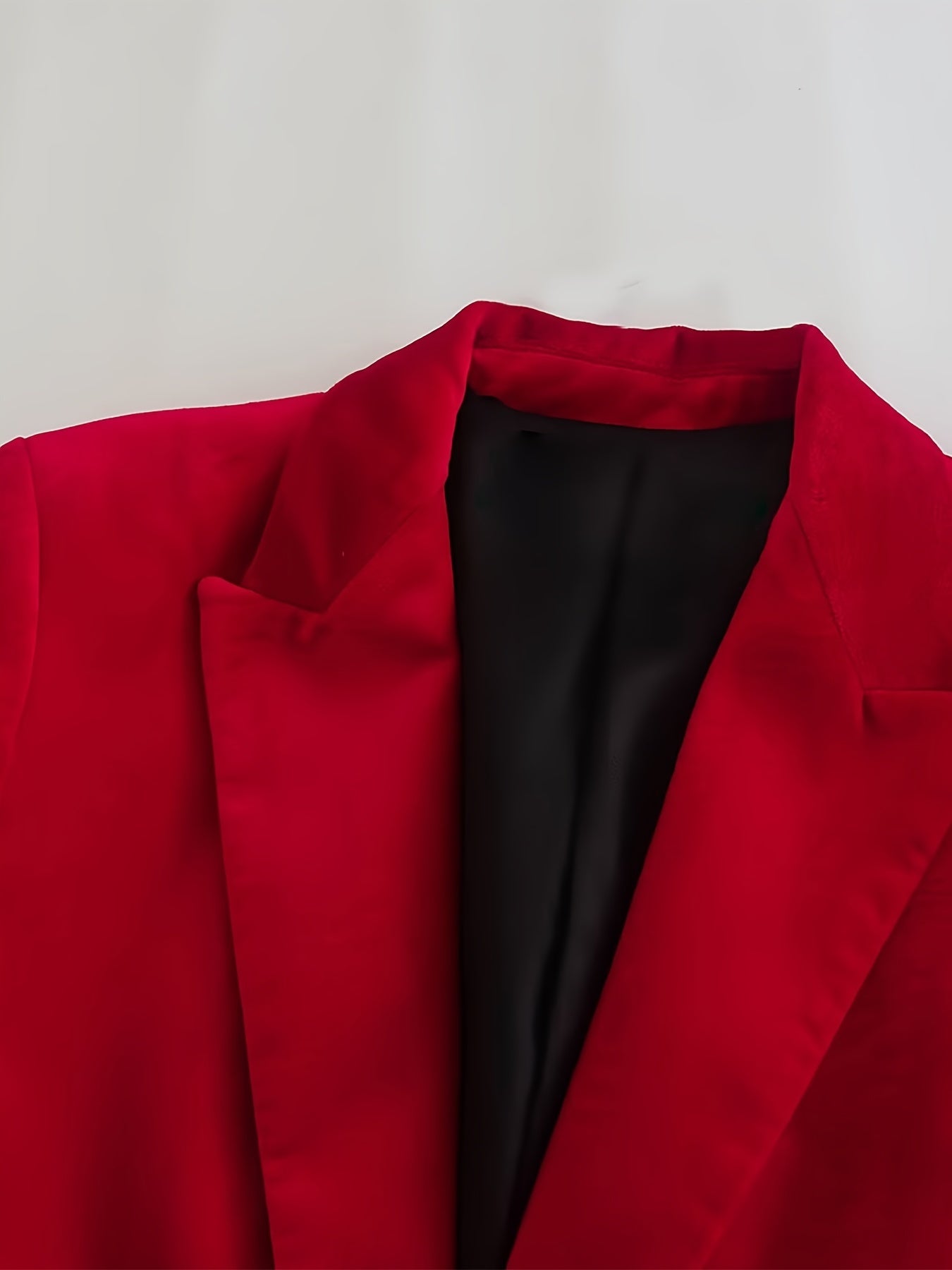 Antmvs Solid Open Front Blazer, Elegant Lapel Long Sleeve Blazer, Elegant & Stylish Outerwear For Office & Work, Women's Clothing