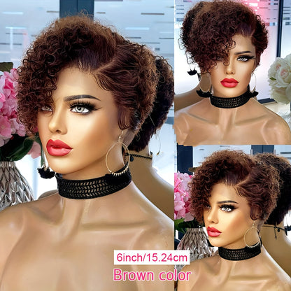 13x1 Lace Front Curly Wave Bob Wig - 150% Density, Preplucked Hairline, Transparent Deep Wave Lace Wig for Women and Men - Unisex, Basics Style, Suitable for All