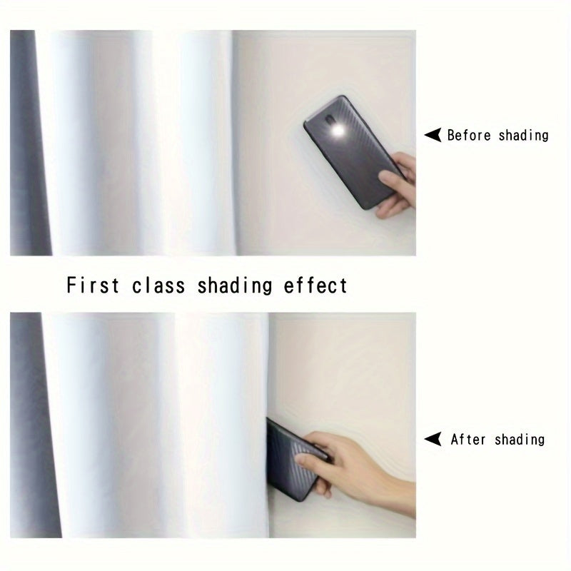 2-Panel Blackout Grommet Top Curtain - Blocks Out Light, Noise and Cold, Perfect for Bedroom, Office, Kitchen, Living Room, Study, and Home Decor