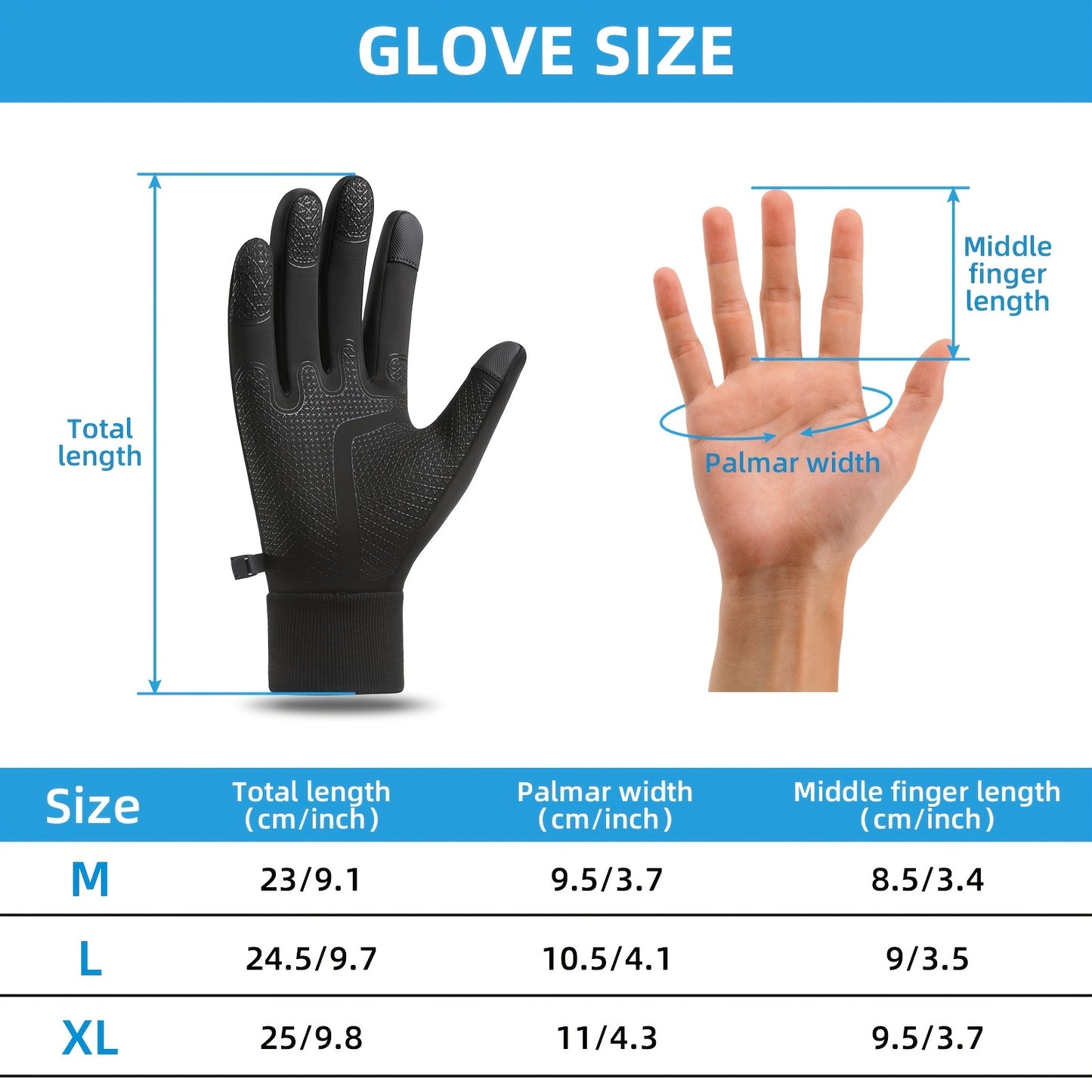 Waterproof Winter Cycling Gloves - Touchscreen Compatible, Thermal and Anti-Slip for Men and Women