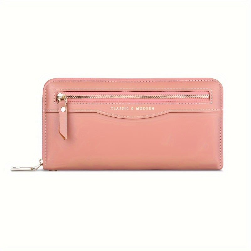 Women's Large Capacity Long Purse, Zipper Clutch Coin Purse, Multifunctional Credit Card Holder