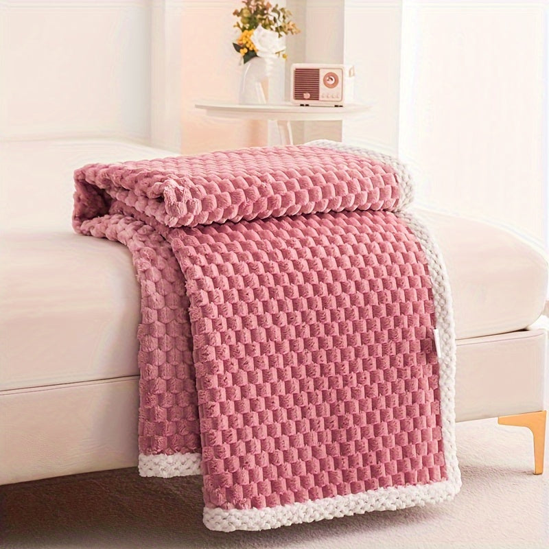 1pc Luxurious Thickened Velvet Blanket - Soft, Warm, and Cozy Winter Sofa Bed Throw Blanket for Office Napping - Plush, Fleece-Lined, and Gentle on Skin