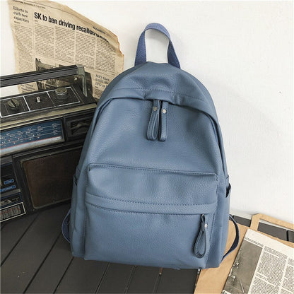 Antmvs Antmvs  Fashion Backpack New Casual Women Bagpack PU Solid Color Shoulder Bags Teenage Girls School Bags Mochilas Rucksacks Bookbag