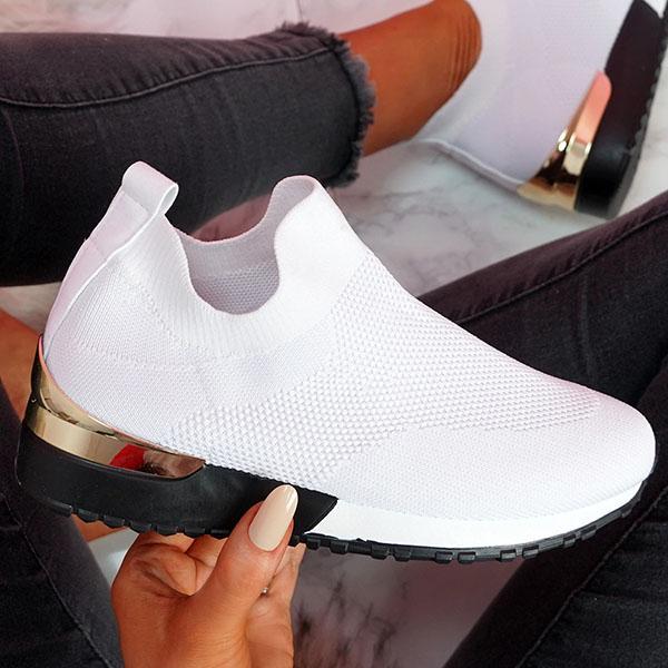 Antmvs  New Fashion Women Casual Shoes Mesh Breathable Comfortable Female Sneakers Summer Solid Color Slip On Ladies Walking Shoes