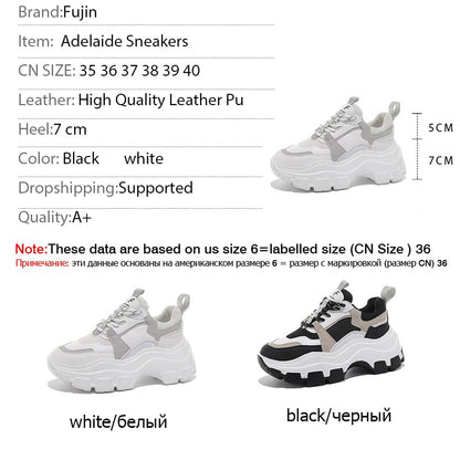 antmvs  Sneakers Women Spring  Women's Sneakers High Soled White Black Thick Summer Chunky Shoes Breathable Leisure Women Shoes