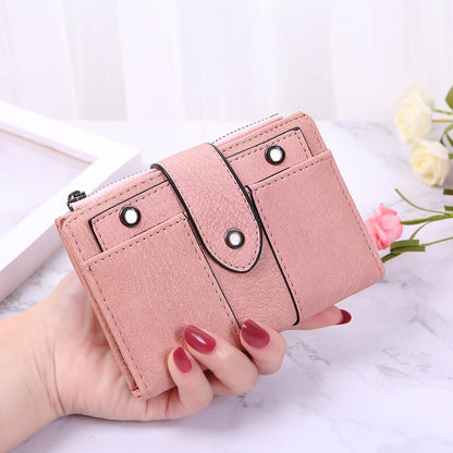 Antmvs Antmvs High Quality Vintage Wallet Women PU Leather Short Wallet Ladies Card Holder Coin Purse Casual Hasp Zipper Money Clutch Cartera