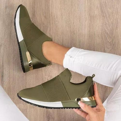 Antmvs  New Fashion Women Casual Shoes Mesh Breathable Comfortable Female Sneakers Summer Solid Color Slip On Ladies Walking Shoes