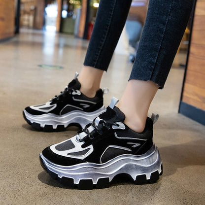 Antmvs  VIP Link For Dropshipping Fujin Chunky Sneakers Women Spring Thick Bottom Daddy Shoes Round Toe Breathing Leisure Women Shoes