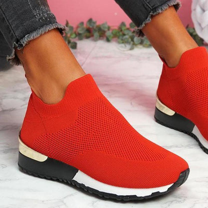 Antmvs  New Fashion Women Casual Shoes Mesh Breathable Comfortable Female Sneakers Summer Solid Color Slip On Ladies Walking Shoes