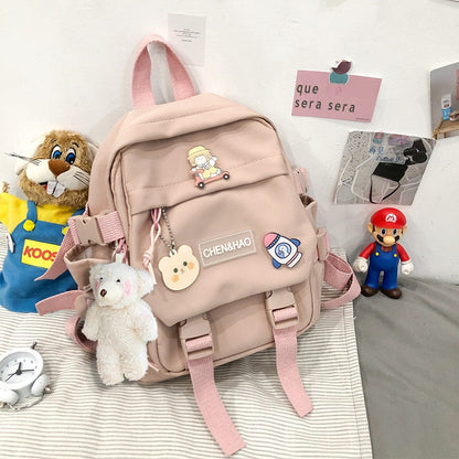 Antmvs Antmvs  Small Women's Backpack Girls School Backpack Waterproof Nylon Fashion Japanese Casual Young Girl's Bag Female Mini Mochila