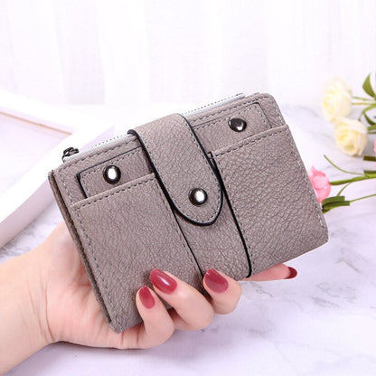 Antmvs Antmvs High Quality Vintage Wallet Women PU Leather Short Wallet Ladies Card Holder Coin Purse Casual Hasp Zipper Money Clutch Cartera