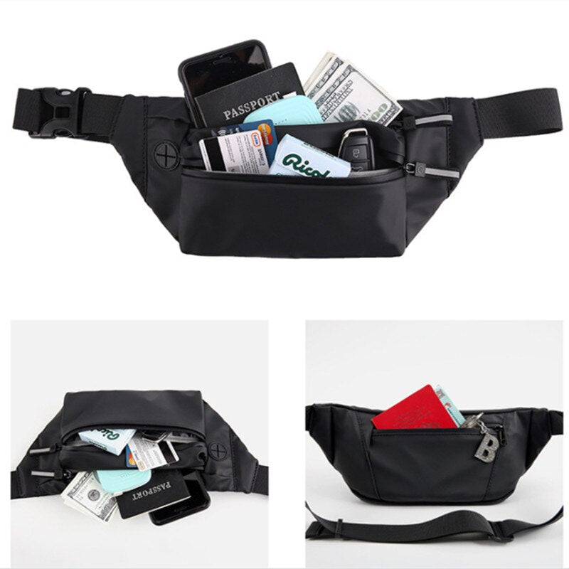 Antmvs  Waterproof Man Waist Bag Fanny Pack Fashion Chest Pack Outdoor Sports Crossbody Bag Casual Travel Male Belt Bag Hip Waist Packs