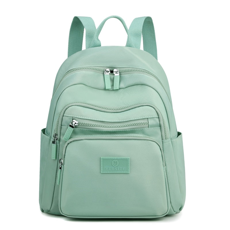 Antmvs Antmvs  New Dark Green Women's Backpack Waterproof Nylon Backpack Student School Bag Suitable For Girls' Small Travel Rucksack