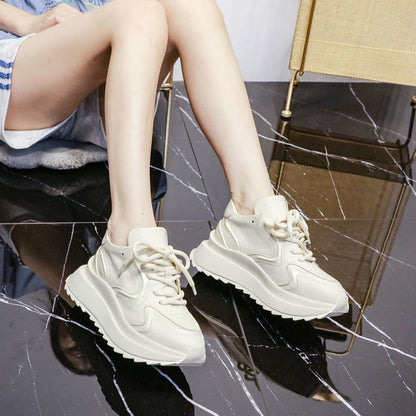 antmvs  7Cm Platform Wedge Sneakers Chunky Shoes Za Fashion Increased Height Women Casual Shoes Spring Autumn Breathable Comfy