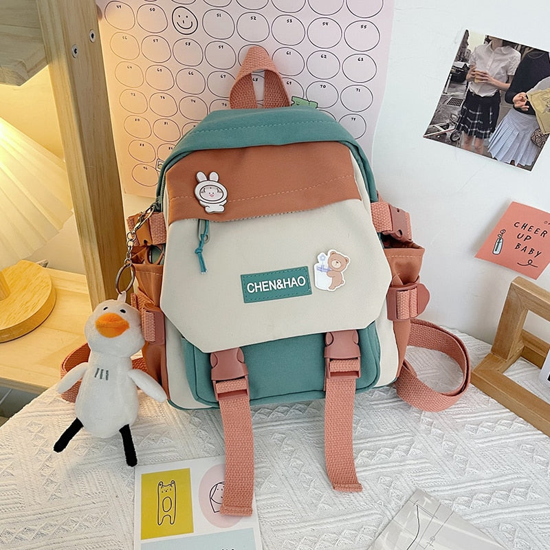 Antmvs Antmvs  Small Women's Backpack Girls School Backpack Waterproof Nylon Fashion Japanese Casual Young Girl's Bag Female Mini Mochila