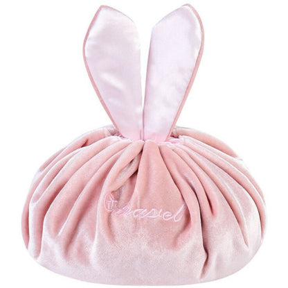 Antmvs Antmvs Cosmetic Bag Round Velvet Soft Makeup Bag Drawstring Rabbit Ear Travel Make Up Organizer Female Toiletry Beauty Storage For Gift