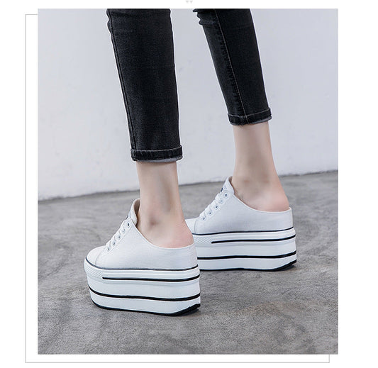 antmvs  Casual Shoes Slippers Women Canvas Shoes Fashion Breathable Platform Wedge Heel Women Slipper Sneakers Mules Sandals Slide