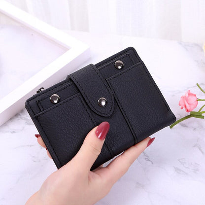 Antmvs Antmvs High Quality Vintage Wallet Women PU Leather Short Wallet Ladies Card Holder Coin Purse Casual Hasp Zipper Money Clutch Cartera