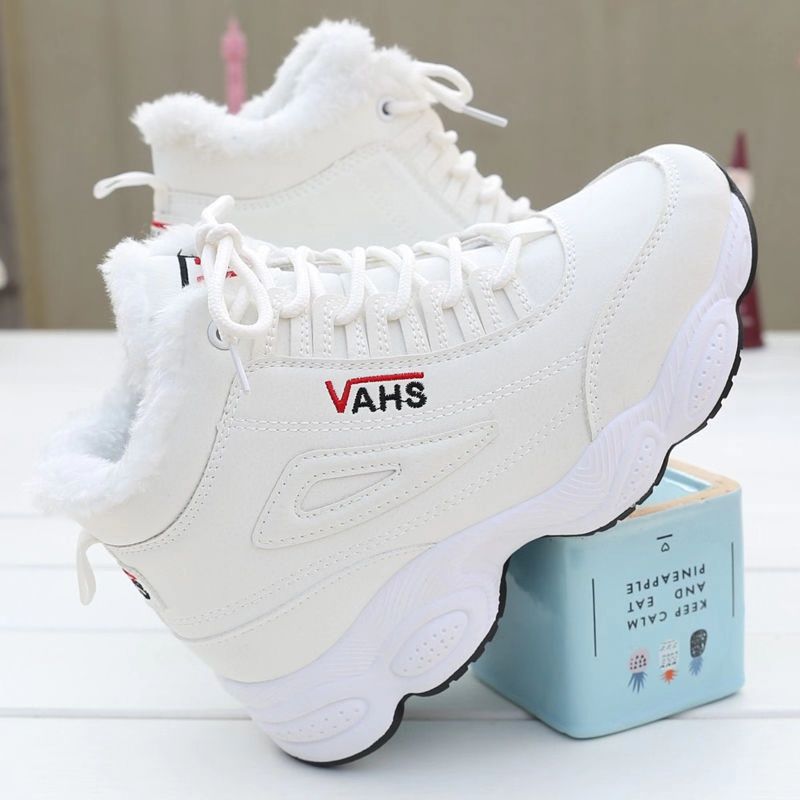 Antmvs  New Style Designer Sneakers Woman Plus Velvet Warm Snow Boots Women's Shoes Autumn Winter Flat White Shoes Casual Cotton Shoes