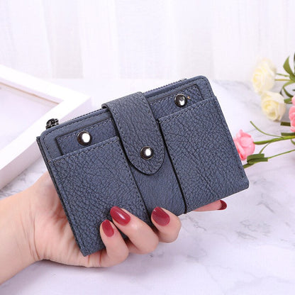 Antmvs Antmvs High Quality Vintage Wallet Women PU Leather Short Wallet Ladies Card Holder Coin Purse Casual Hasp Zipper Money Clutch Cartera