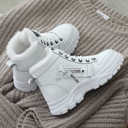 Antmvs Fashion Women's Boots Platform Shoes  Short Plush Warm Winter Boots For Women Casual Shoes Female Ankle Boots Chunky Shoes