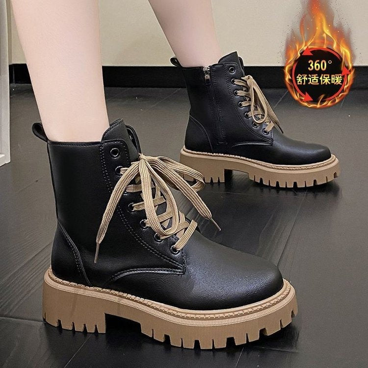 Martin Boots for Women  New Spring and Autumn British Style Increased Female Boots Thick Heel Sweet Cool Thin Ankle Boots Wholesale