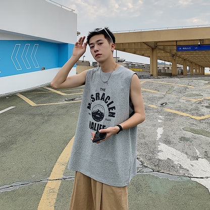 ANTMVS Trendy Men's Short Sleeve T-shirt Fashion Brand Trend Loose Ins Hong Kong Style Summer Versatile Leisure Harajuku Style Boys Top Korean Style