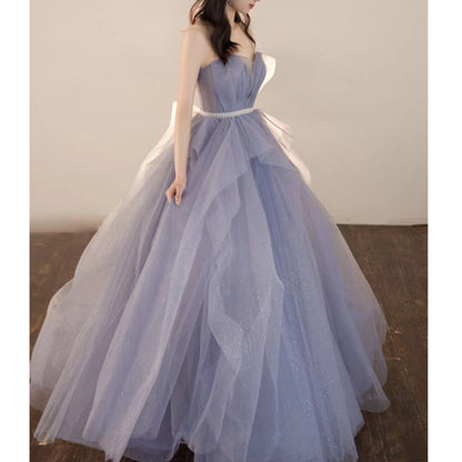 2025 new adult ceremony evening dress skirt light luxury niche style host banquet femininity simple and generous
