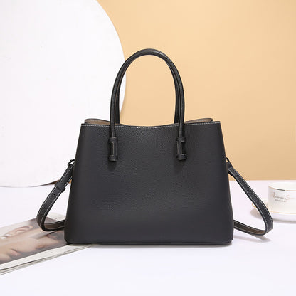 ANTMVS Genuine leather commuter niche women's handbag first layer cowhide women's bag simple and high-end large-capacity tote bag