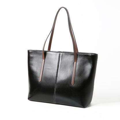 ANTMVS popular New Fashion Tote Bag Leather Women's Bag Versatile Women's Bag Large Capacity First Layer Cowhide Shoulder Bag