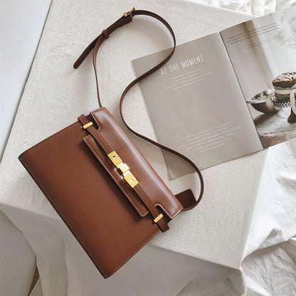 ANRMVS Yang Shulin Manhattan Kelly Leather Women's Bag  New Big Brand High-Grade Cowhide Women Hand-Carrying Crossbody Bag Bag