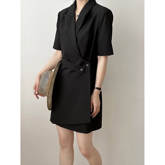 2025 popular Korean minimalist temperament commuter suit dress niche  waist skirt 82366