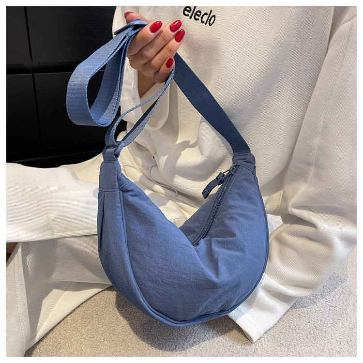 ANRMVS UJIA Dumpling Bag Crossbody Bag  Cash Fashion Trend Underarm Bag Shoulder Bag Nylon Cloth Internet Hot