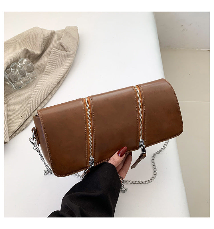 ANTMVS 2025 popular spring new New popular fashion baguette bag simple Popular texture chain shoulder messenger bag bag