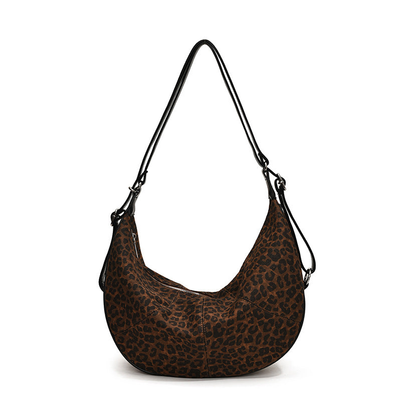 ANTMVS 2025 Fashion leopard print dumpling bag women's Korean version of the new trendy versatile shoulder bag popular niche design high-end underarm bag