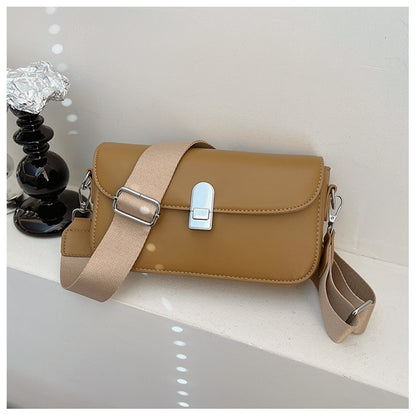 ANTMVS 2025 Bag women's Korean version new niche design high-end simple small square bag wide shoulder strap versatile single shoulder messenger bag