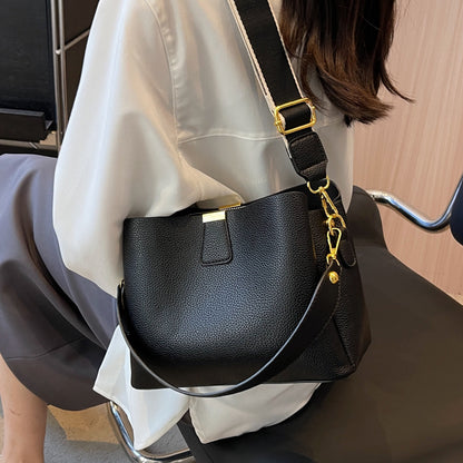 ANRMVS This Year's  New Fashion Fashion Bag Hand Bag High-Grade Western Style Summer All-Matching Cross Body Bucket Bag