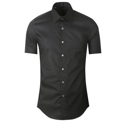 ANTMVS Men's Short-Sleeve Shirt Fashionable Black and White plus Size Shirt One Piece Dropshipping