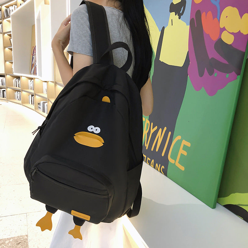 Schoolbag Female Ins Japanese and Korean Style Cute Chicken Backpack Junior High School Students Large Capacity Travel Backpack Cute