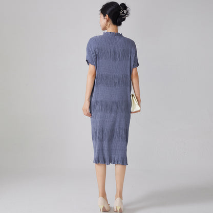 2025 dress summer women's summer high sense 2025 new loose large size temperament simple and versatile medium and long dress