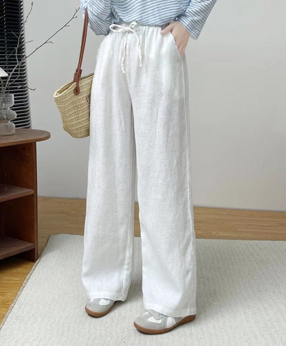 Antmvs Pure Linen Casual Pants  Spring New Classic All-Match Inner Edge Pencil Pants Trousers for Women 28532