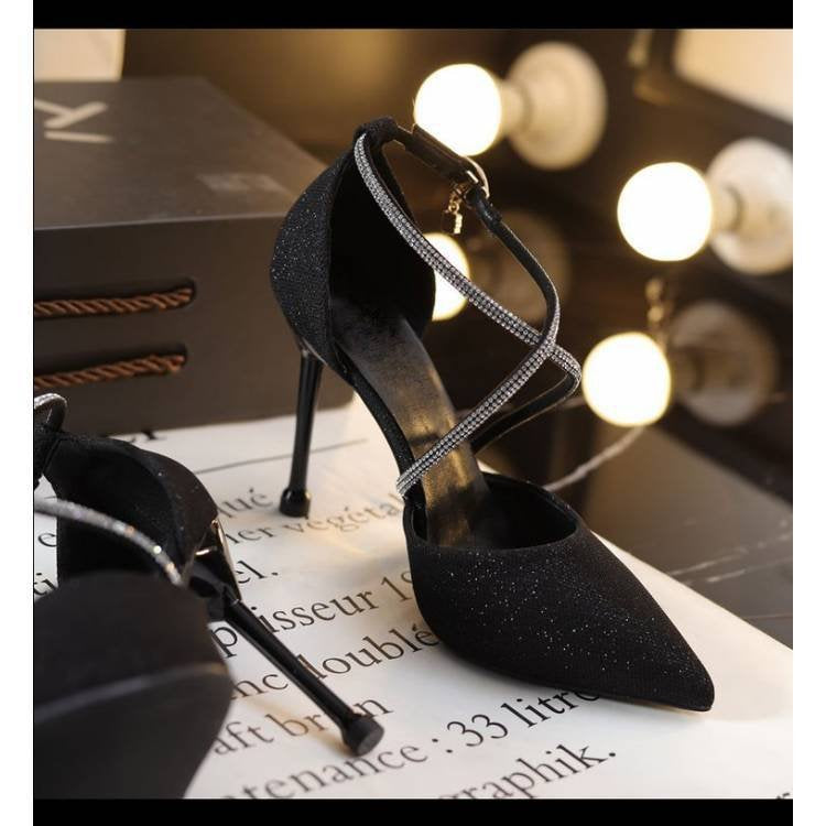 ANTMVS  Women's Sandals  Summer New Korean Style Shallow Mouth Pointed Toe Strap Women's Shoes Stiletto Heel High Heels Women's