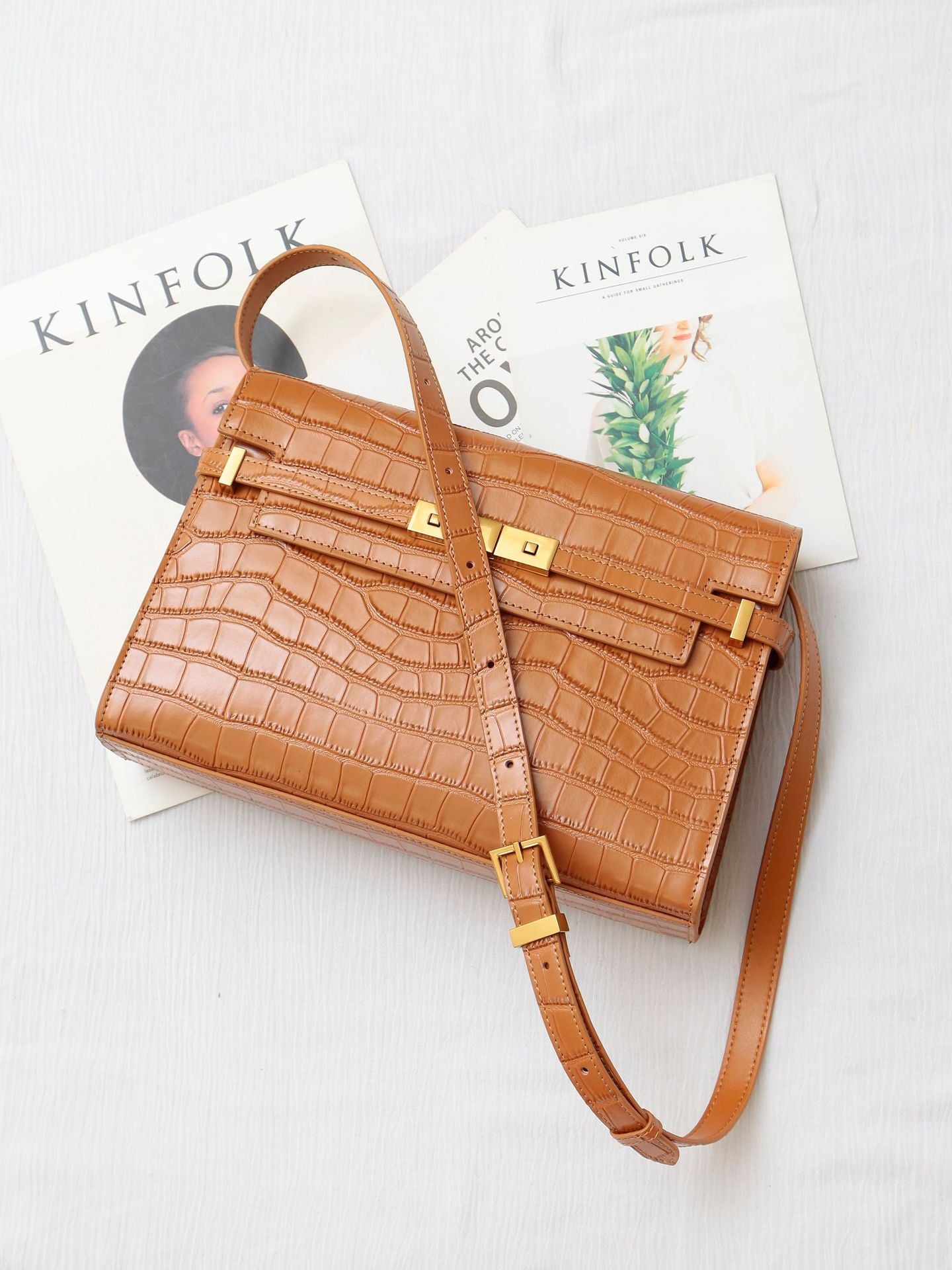 ANRMVS Yang Shulin Manhattan Kelly Leather Women's Bag  New Big Brand High-Grade Cowhide Women Hand-Carrying Crossbody Bag Bag