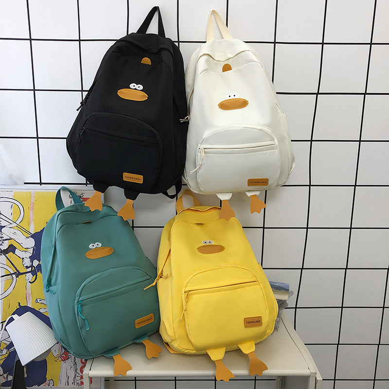 Schoolbag Female Ins Japanese and Korean Style Cute Chicken Backpack Junior High School Students Large Capacity Travel Backpack Cute