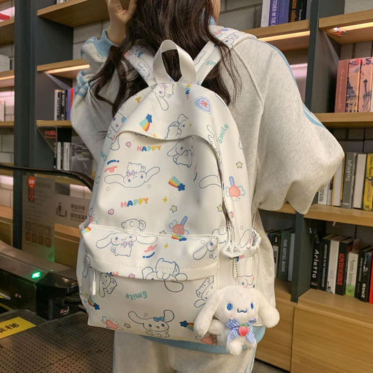 New Korean Style Backpack for Junior and Senior High School Students Minority All-Match Printed Graffiti