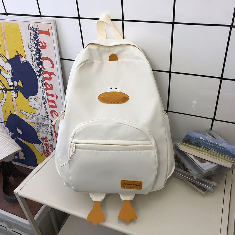 Schoolbag Female Ins Japanese and Korean Style Cute Chicken Backpack Junior High School Students Large Capacity Travel Backpack Cute