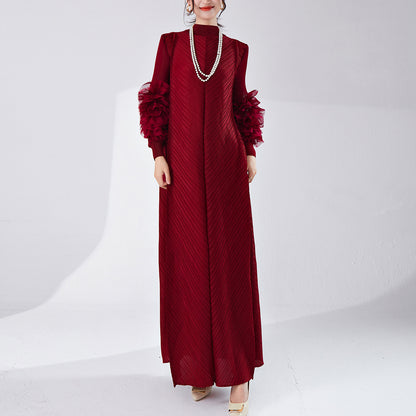 2025 Hot trade Middle East long dress temperament elegant party dress skirt high sense loose large size fashion dress