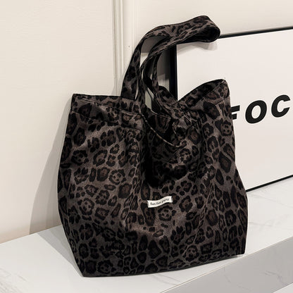 ANTMVS 2025 This year, the popular leopard print bag women's popular new high-end casual shoulder bag large-capacity commuter tote bag